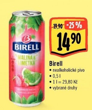 Nealkoholické pivo ochucené Birell