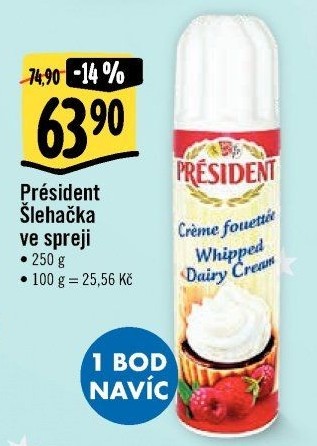 Šlehačka ve spreji Président