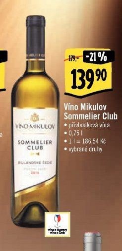 Víno Mikulov Sommelier Club