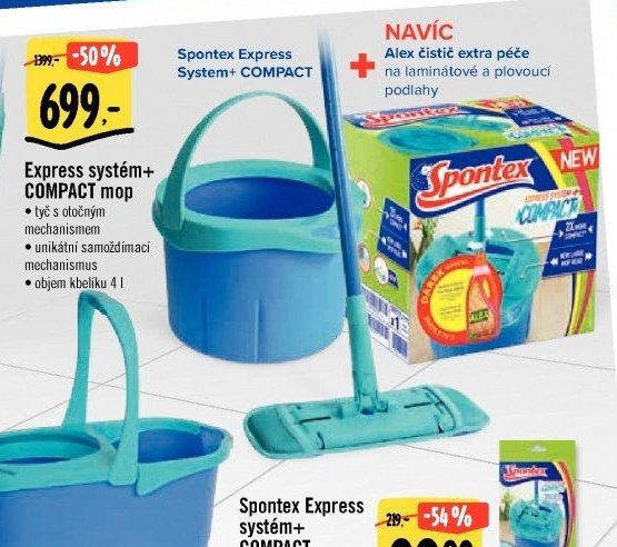Spontex Express systém+ COMPACT mop