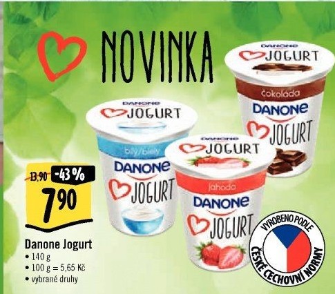 Bílý jogurt Danone