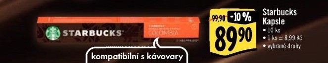 Kapsle Nespresso Starbucks