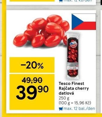 Tesco Finest Rajčata cherry datlová