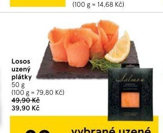 Losos uzený plátky