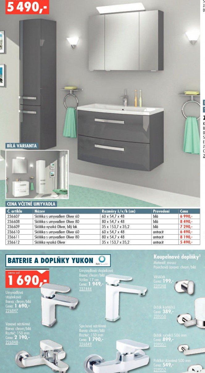 Skříňka s umyvadlem Oliver 60 - UNI HOBBY akcniletaky.com