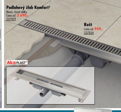 Podlahový žlab Komfort - UNI HOBBY akcniletaky.com