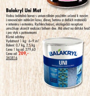 Balakryl Uni Mat - UNI HOBBY akcniletaky.com