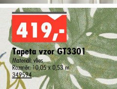 Tapeta vzor GT3301 - UNI HOBBY akcniletaky.com