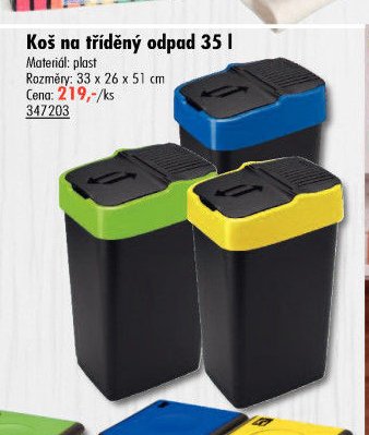 Koš na tříděný odpad 35 l - UNI HOBBY akcniletaky.com