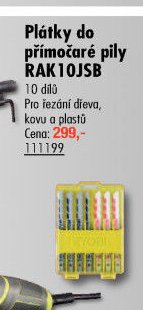 Plátky do přímočaré pily RAK10JSB - UNI HOBBY akcniletaky.com