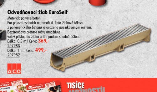Odvodňovací žlab EuroSelf - UNI HOBBY akcniletaky.com