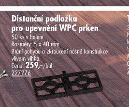 Distanční podložka pro upevnění WPC prken - UNI HOBBY akcniletaky.com