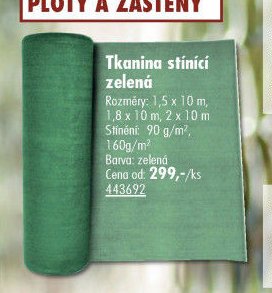 Tkanina stínicí zelená - UNI HOBBY akcniletaky.com