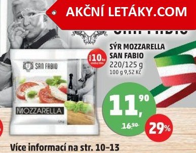 Sýr Mozzarella San Fabio