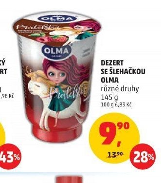 Dezert se šlehačkou Olma