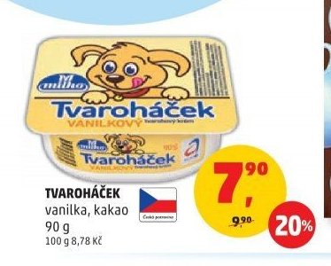 Tvaroháček vanilka, kakao