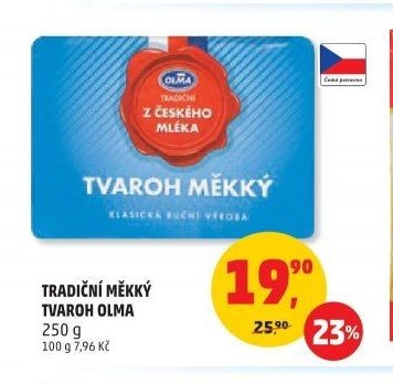 Tradiční měkký tvaroh Olma