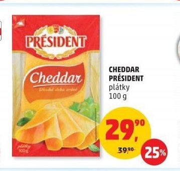 Cheddar Président plátky