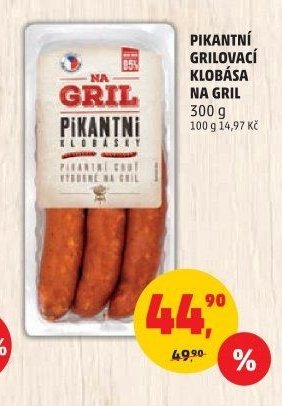 PIKANTNÍ GRILOVACÍ KLOBÁSA