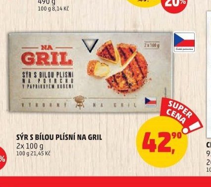SÝR S BÍLOU PLÍSNÍ NA GRIL