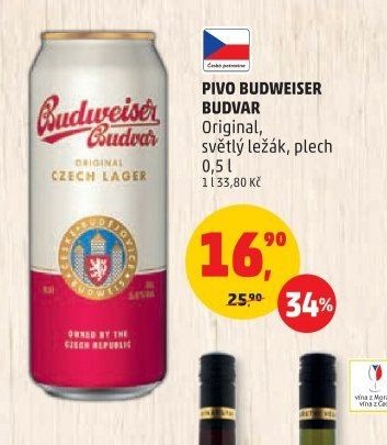 PIVO BUDWEISER BUDVAR