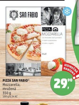 PIZZA SAN FABIO Mozzarella, mražená