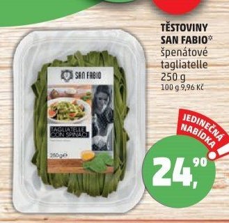 TĚSTOVINY SAN FABIO špenátové tagliatelle