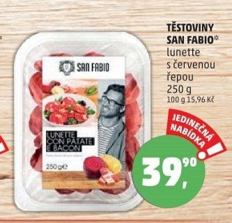 TĚSTOVINY SAN FABIO lunette s červenou řepou