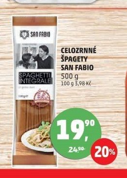CELOZRNNÉ ŠPAGETY SAN FABIO