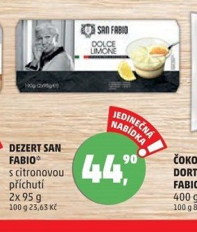 Dezert San Fabio s citronovou příchutí