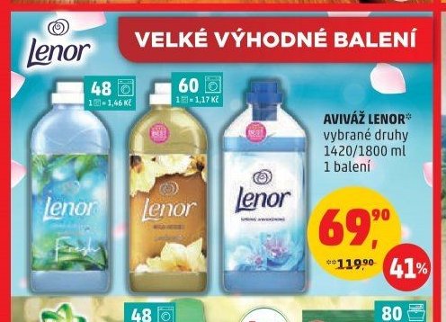 Aviváž Lenor vybrané druhy 1800 ml