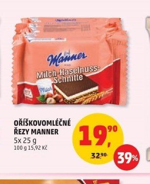 OŘÍŠKOVOMLEČNÉ ŘEZY MANNER 5x 25 g