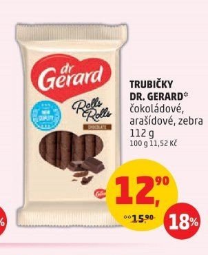 TRUBIČKY DR. GERARD čokoládové, arašídové, zebra 112 g