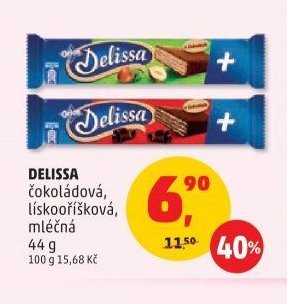 DELISSA čokoládová, lísko-oříšková, mléčná 44 g