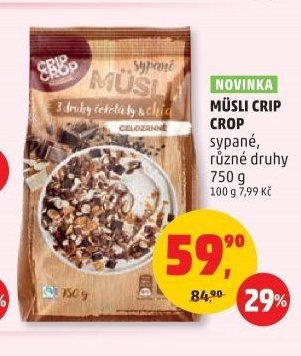 MÜSLI CRIP CROP sypané, různé druhy 750 g