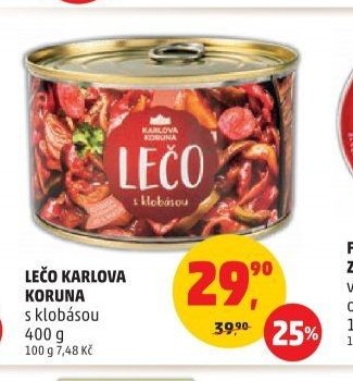 LEČO KARLOVA KORUNA s klobásou 400 g