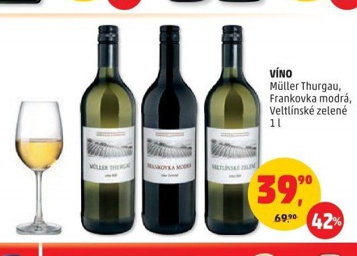 Víno Müller Thurgau, Frankovka modrá, Veltlínské zelené