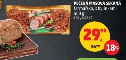 PEČENÁ MASOVÁ SEKANÁ farmářská, s bylinkami 500 g