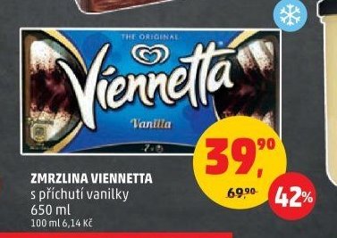 ZMRZLINA VIENNETTA s příchutí vanilky 650 ml