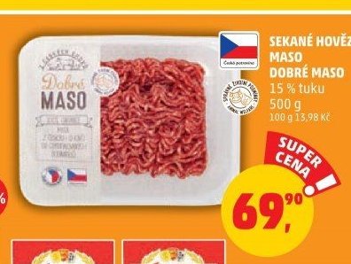 Sekané hovězí maso Dobré maso