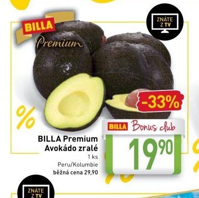 BILLA Premium Avokádo zralé