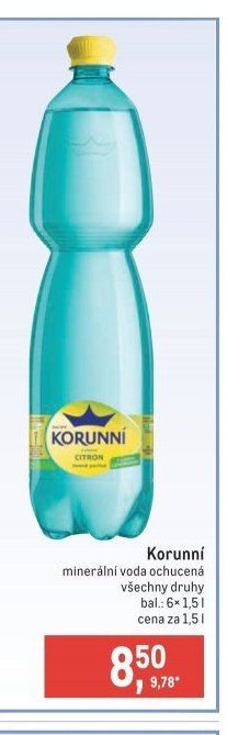 Korunní minerální voda ochucená
