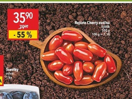 Rajčata Cherry oválná