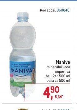 Maniva minerální voda