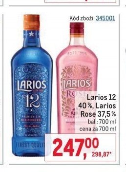 Larios 12 40%, Larios Rose 37,5%