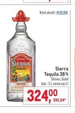 Sierra Tequila 38% Silver, Gold