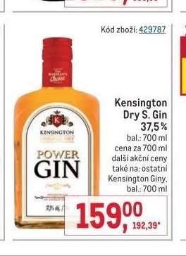 Kensington Dry S. Gin 37,5%