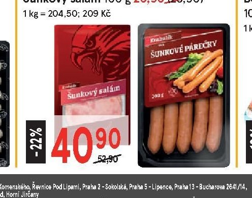 Šunkové párky 200 g