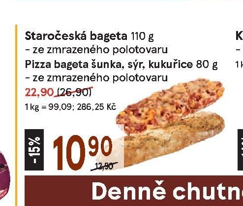 Staročeská bageta, Pizza bageta