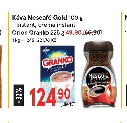 Káva Nescafé Gold, Orion Granko